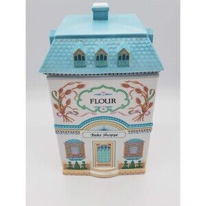 Vintage 1990 Lenox Spice Village Flour Bake Shoppe Canister Fine Porcelain